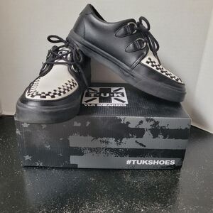 T.U.K Black and White Sneakers